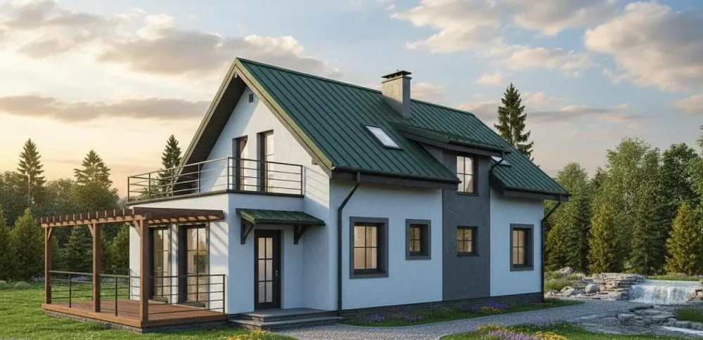 Проект Двухэтажный дом 16 на 10, 128 м2