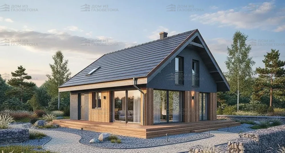 Проект Двухэтажный дом 9 на 9, 99 м2