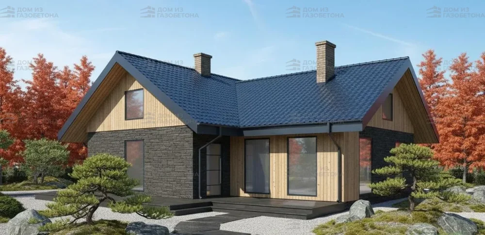 Проект Одноэтажный дом 12 на 16, 132 м2