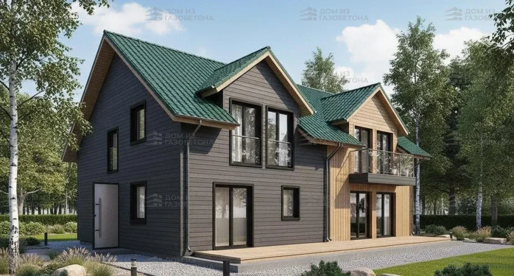 Проект Двухэтажный дом 16 на 12, 251 м2