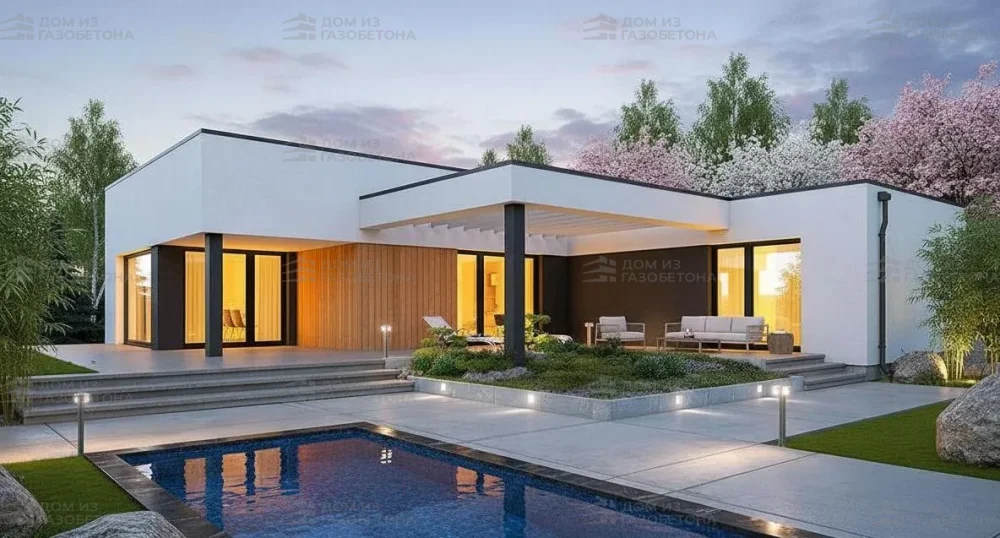 Проект Одноэтажный дом 19 на 21, 203 м2