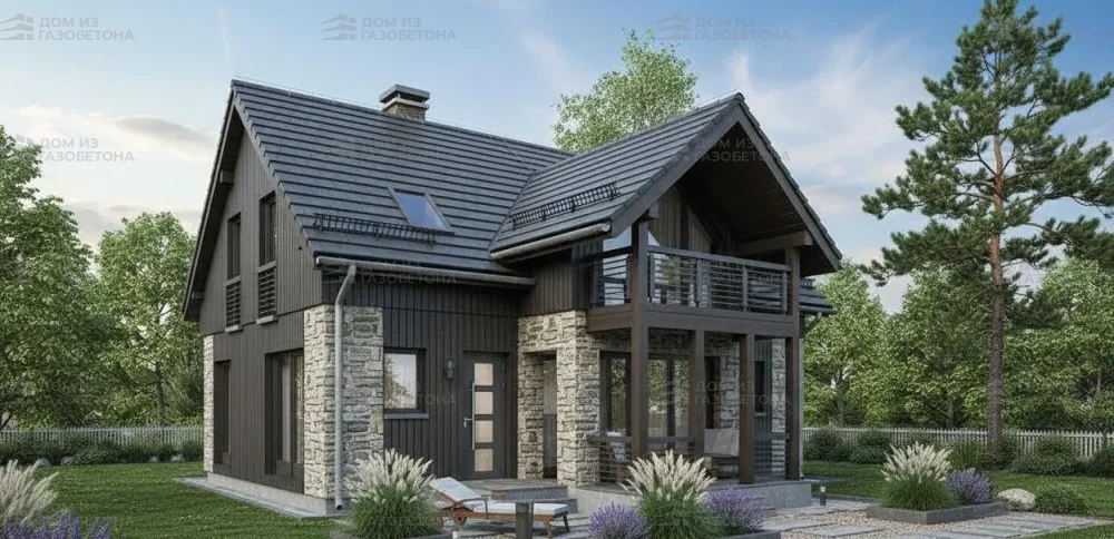 Проект Двухэтажный дом 11 на 11, 117 м2