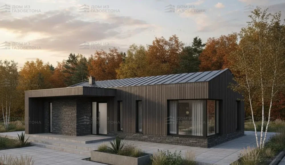 Проект Двухэтажный дом 8 на 6, 55 м2