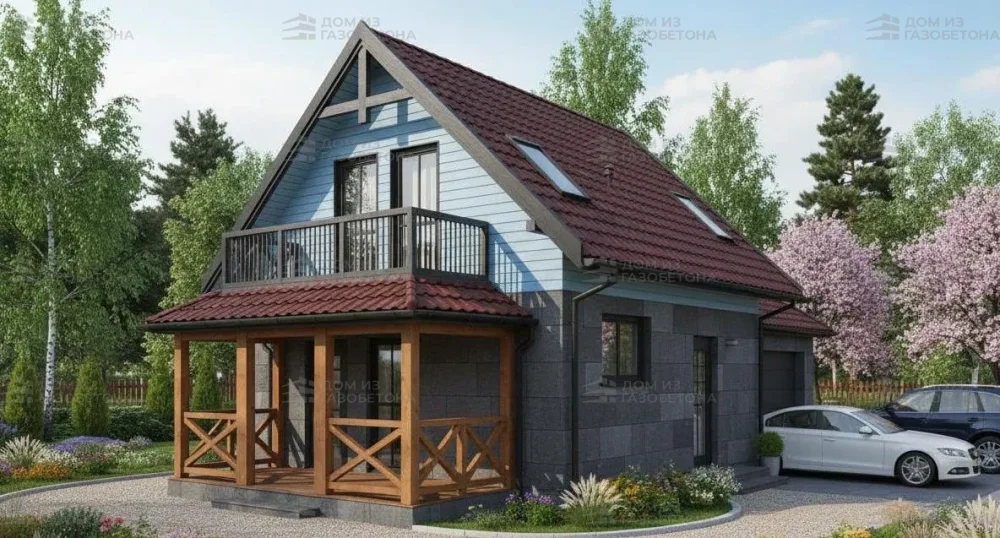 Проект Двухэтажный дом 7 на 13, 80 м2