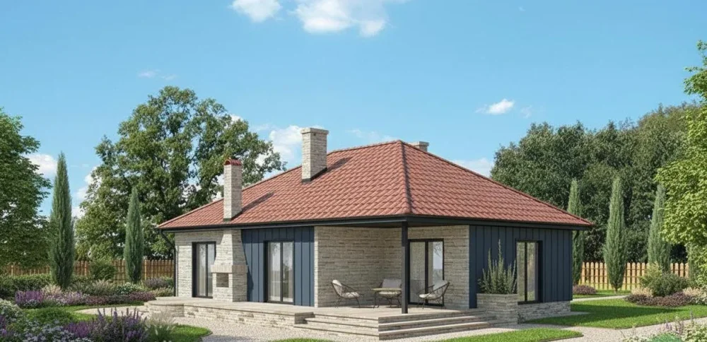 Проект Одноэтажный дом 12 на 9, 79 м2