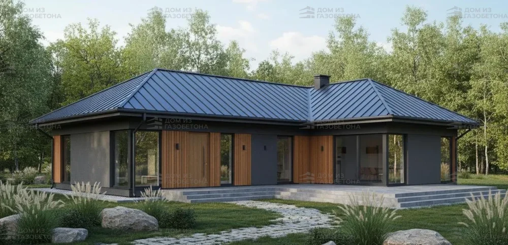 Проект Одноэтажный дом 15 на 19, 152 м2