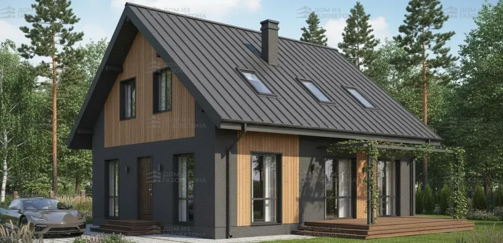 Проект Двухэтажный дом 10 на 9, 125 м2